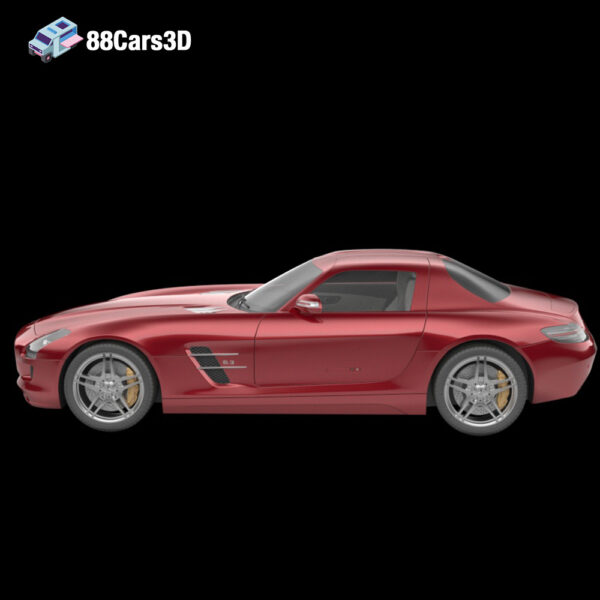 Mercedes SLS AMG 3D Model Iconic Gullwing Supercar