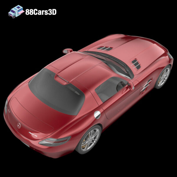 Mercedes SLS AMG 3D Model Iconic Gullwing Supercar