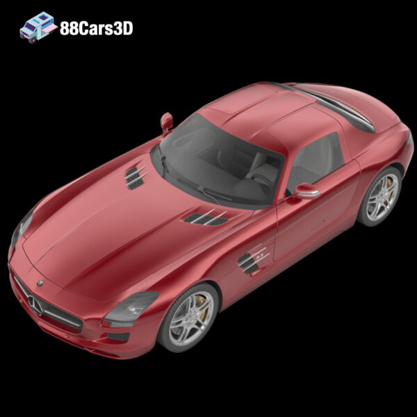Mercedes SLS AMG 3D Model Iconic Gullwing Supercar