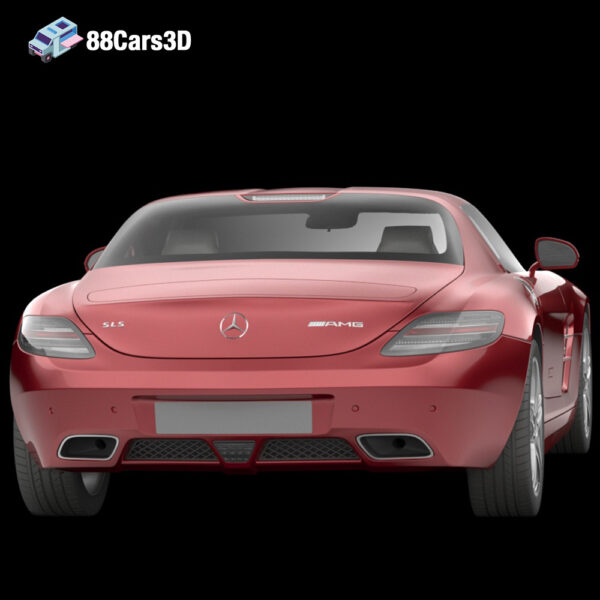 Mercedes SLS AMG 3D Model Iconic Gullwing Supercar