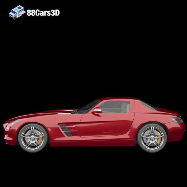 MERCEDES_SLS_AMG_002 Mercedes SLS AMG 3D Model Gullwing Supercar