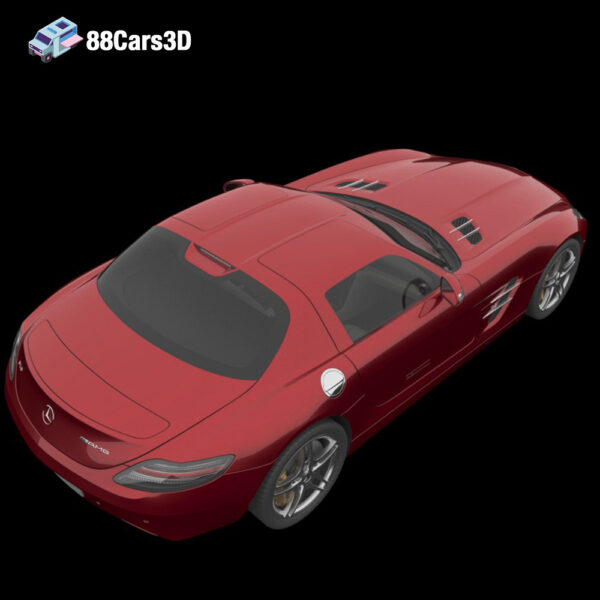 MERCEDES_SLS_AMG_004 Mercedes SLS AMG 3D Model Gullwing Supercar
