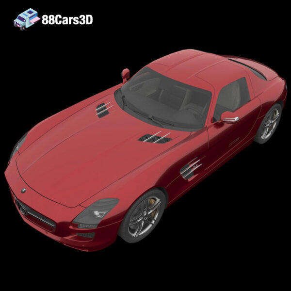 MERCEDES_SLS_AMG_005 Mercedes SLS AMG 3D Model Gullwing Supercar