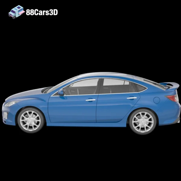 Mazda 6 GH 3D Model Mid-Size Sedan for Rendering Simulation & Game Use