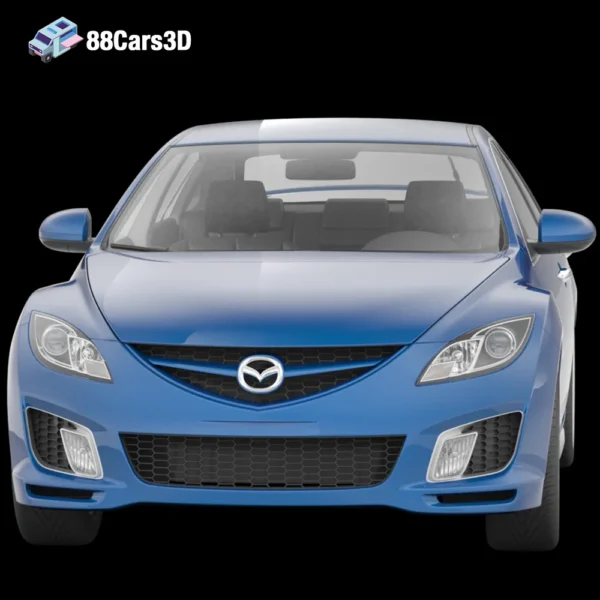 Mazda 6 GH 3D Model Mid-Size Sedan for Rendering Simulation & Game Use