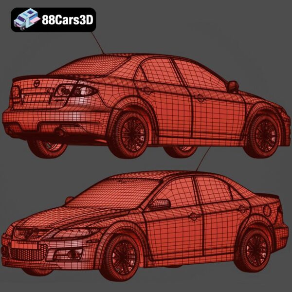 Mazda-009 Mazda 6 3D Model Stylish Midsize Sedan