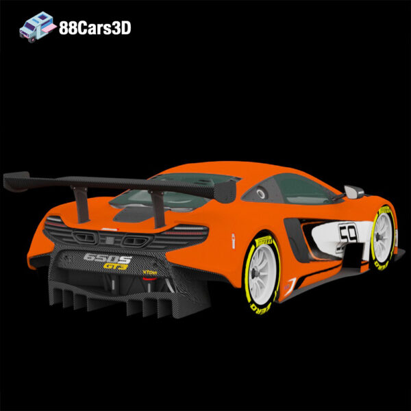 McLaren 650S GT3 2024 3D Model FIA GT3 Race Car