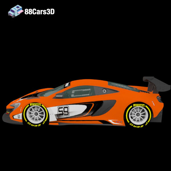 McLaren 650S GT3 2024 3D Model FIA GT3 Race Car
