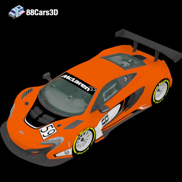 McLaren 650S GT3 2024 3D Model FIA GT3 Race Car