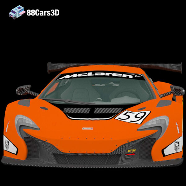 McLaren 650S GT3 2024 3D Model FIA GT3 Race Car