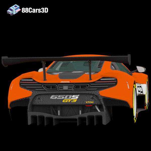 McLaren 650S GT3 2024 3D Model FIA GT3 Race Car