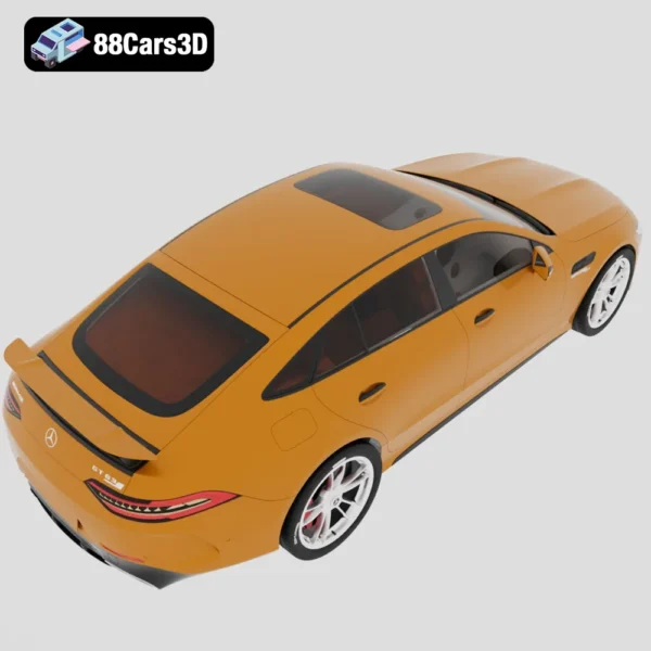 Mercedes AMG GT 63 S-005 Mercedes AMG GT 63 S 3D Model High Performance Luxury Sports Sedan