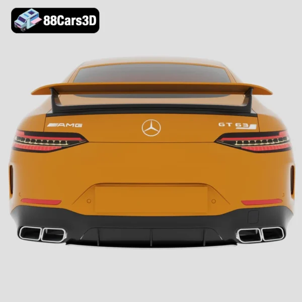Mercedes AMG GT 63 S-006 Mercedes AMG GT 63 S 3D Model High Performance Luxury Sports Sedan
