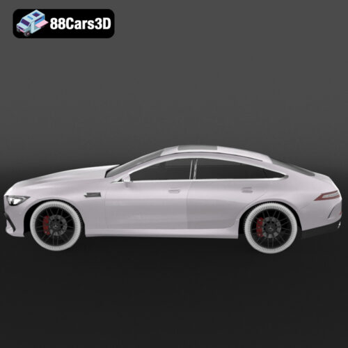 Mercedes AMG GT 4 Door Coupe 2019 3D Model Performance Gran Coupe for Rendering Simulation & Game Use