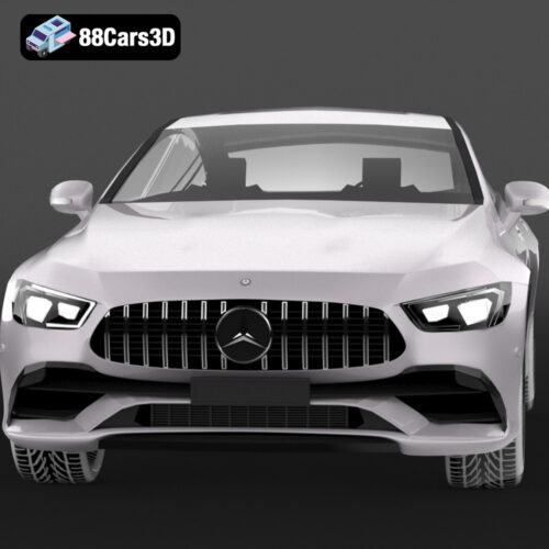 Mercedes AMG GT 4 Door Coupe 2019 3D Model Performance Gran Coupe for Rendering Simulation & Game Use