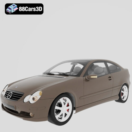 Mercedes-Benz C230 SC 3D Model Compact Luxury Coupe