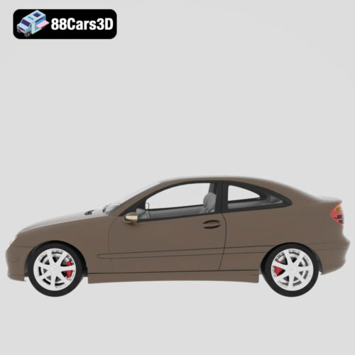 Mercedes-Benz C230 SC 3D Model Compact Luxury Coupe