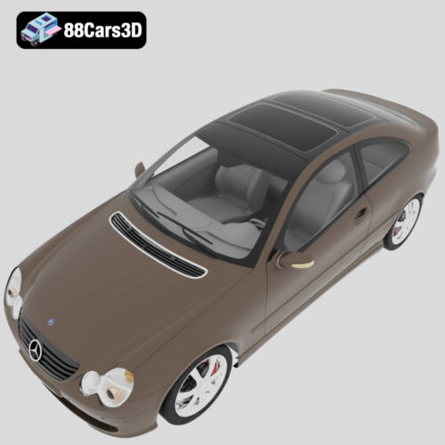 Mercedes-Benz C230 SC 3D Model Compact Luxury Coupe