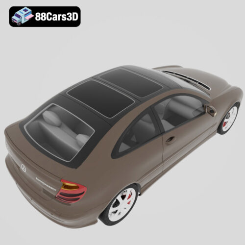 Mercedes-Benz C230 SC 3D Model Compact Luxury Coupe