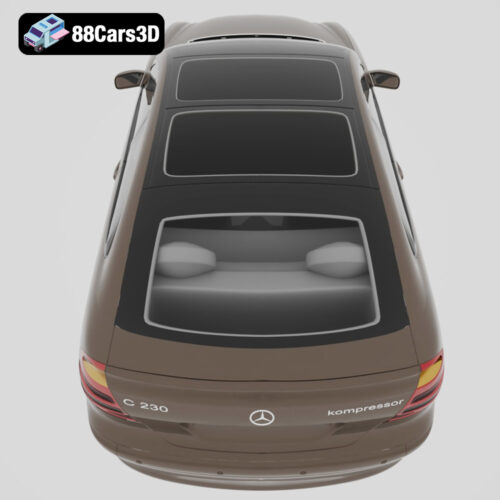 Mercedes-Benz C230 SC 3D Model Compact Luxury Coupe
