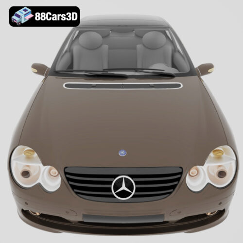 Mercedes-Benz C230 SC 3D Model Compact Luxury Coupe