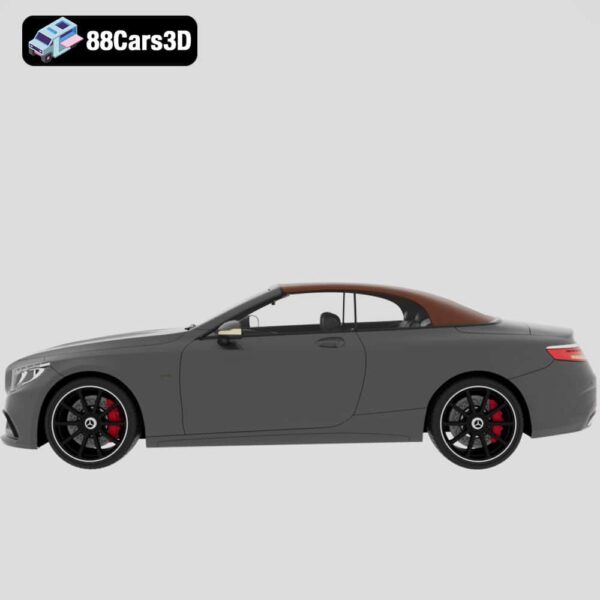 Mercedes Benz S63 AMG Cabriolet 3D Model Luxury Convertible 3D Printable STL