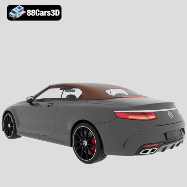 Mercedes Benz S63 AMG Cabriolet 3D Model Luxury Convertible 3D Printable STL