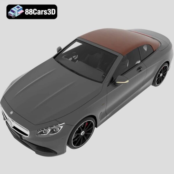 Mercedes Benz S63 AMG Cabriolet 3D Model Luxury Convertible 3D Printable STL