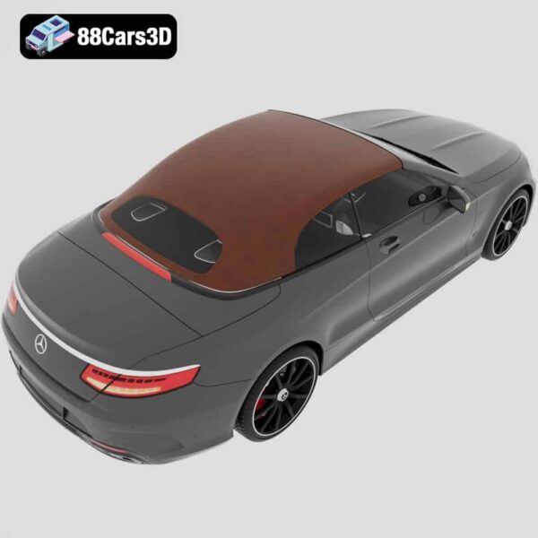 Mercedes Benz S63 AMG Cabriolet 3D Model Luxury Convertible 3D Printable STL