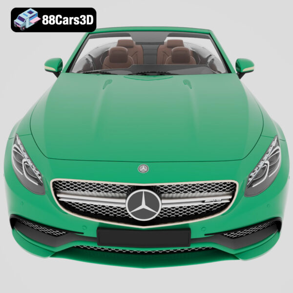 Mercedes Benz S63 AMG Cabriolet 2017 3D Model Flagship Open Top Performance