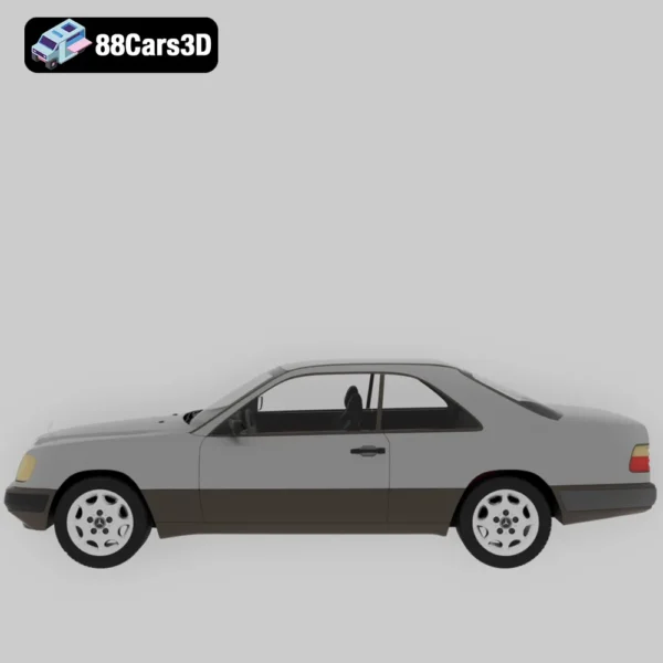 Mercedes-Benz E Class W124 Coupe 3D Model Classic Luxury Coupe for Rendering