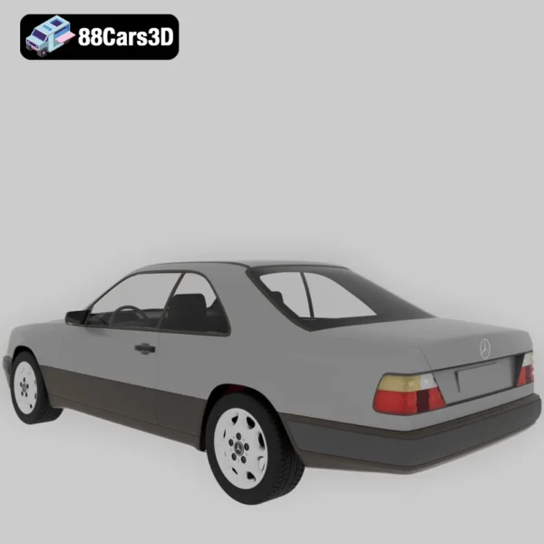 Mercedes-Benz E Class W124 Coupe 3D Model Classic Luxury Coupe for Rendering
