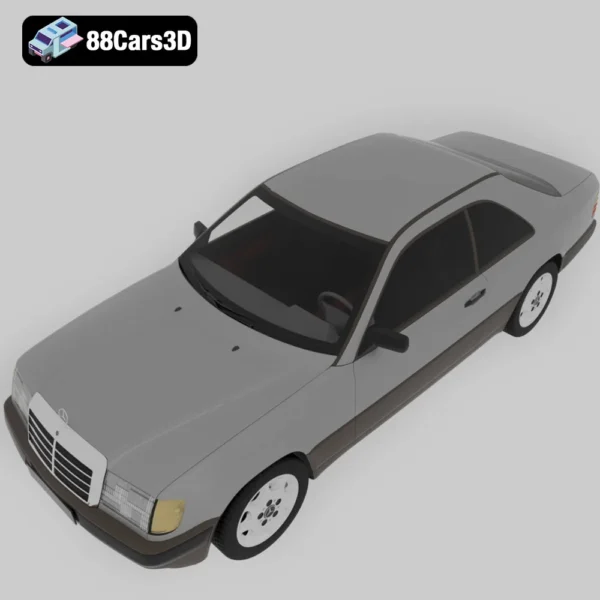 Mercedes-Benz E Class W124 Coupe 3D Model Classic Luxury Coupe for Rendering