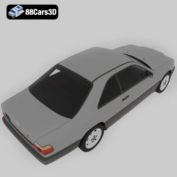 Mercedes-Benz E Class W124 Coupe 3D Model Classic Luxury Coupe for Rendering