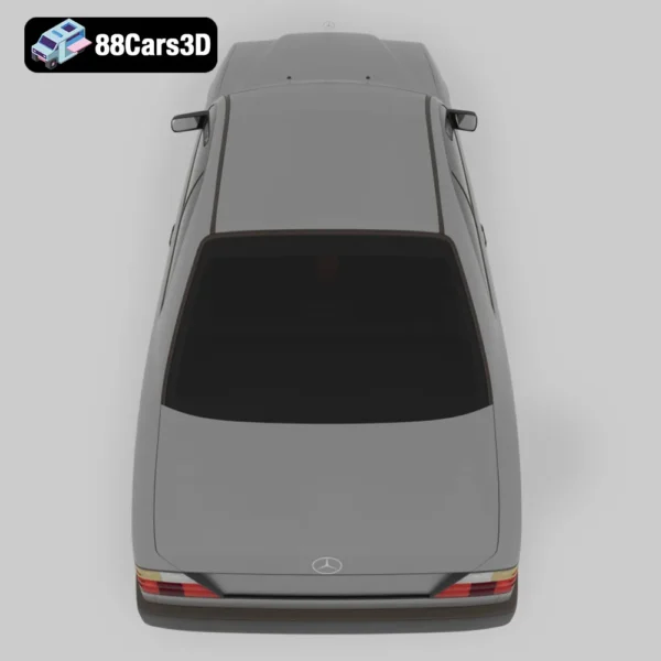 Mercedes-Benz E Class W124 Coupe 3D Model Classic Luxury Coupe for Rendering