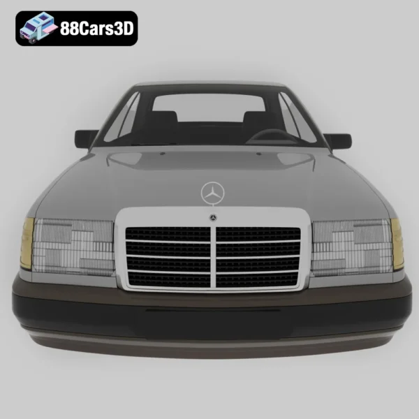 Mercedes-Benz E Class W124 Coupe 3D Model Classic Luxury Coupe for Rendering