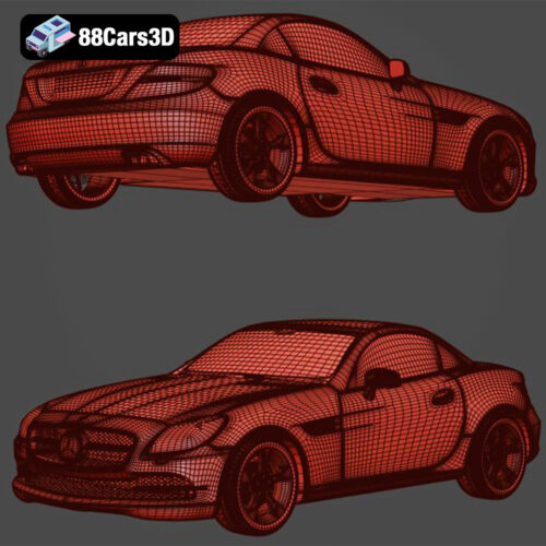 Mercedes-Benz SLK-Class R172 2012 3D Model Compact Roadster