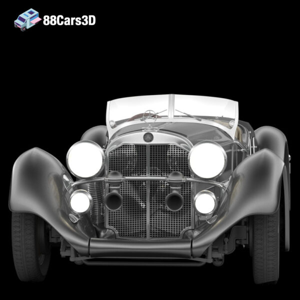 Mercedes Benz SS Roadster 3D Model Supercharged Pre War Classic 3D Printable STL