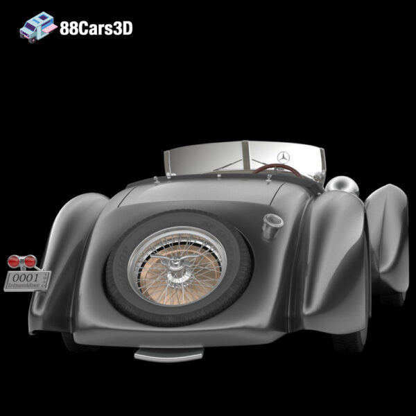 Mercedes Benz SS Roadster 3D Model Supercharged Pre War Classic 3D Printable STL