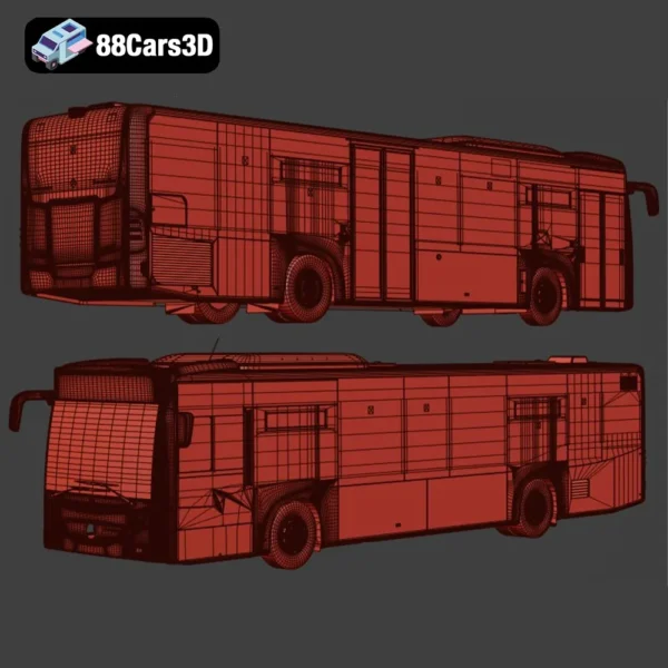 Mercedes Citaro NGT -007 Mercedes Citaro NGT 3D Model Modern Natural Gas City Bus