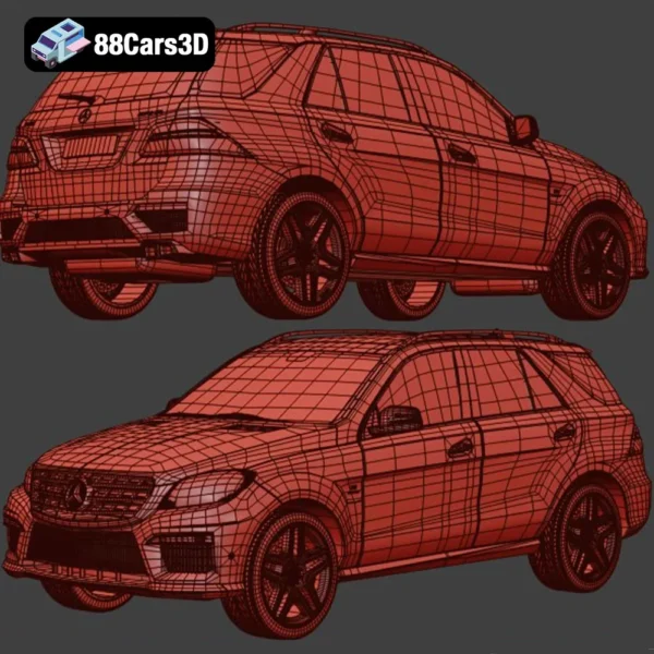 Mercedes ML63 AMG 3D Model High Performance Luxury SUV
