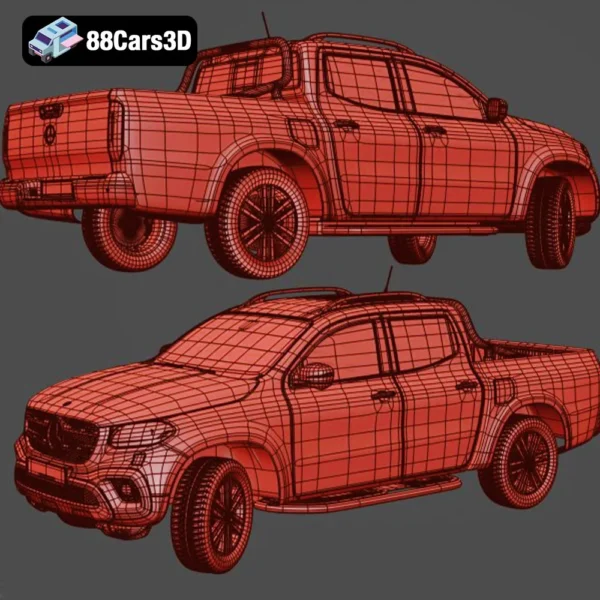 Mercedes X Class 3D Model  Luxury Pickup Truck