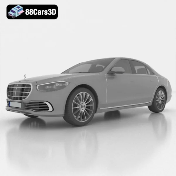 Mercedes Benz S400d 2021 3D Model Luxury Sedan for Rendering