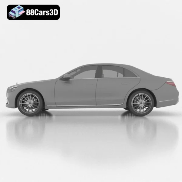 Mercedes-benz S400d 2021-002 Mercedes Benz S400d 2021 3D Model Luxury Sedan for Rendering