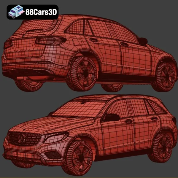 Mercedes Benz GLC Class 3D Model Luxury Compact SUV for Rendering