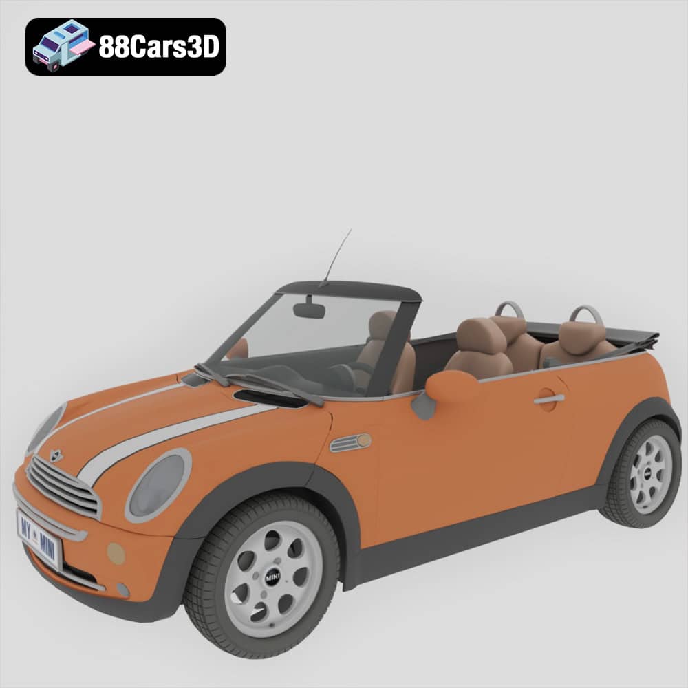Mini Cooper Cabrio 3D Model Stylish Convertible - 88Cars3D Download 3D ...