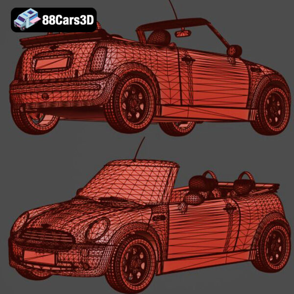 Mini Cooper Cabrio 3D Model Stylish Convertible