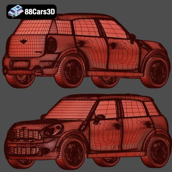 Mini Cooper Countryman-007 Mini Cooper Countryman 3D CAR Model Compact Crossover SUV