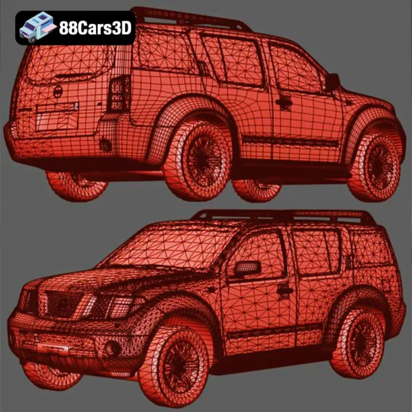 Nissan Pathfinder-007 Nissan Pathfinder 3D Model Luxury SUV for Rendering Simulation & Game Use
