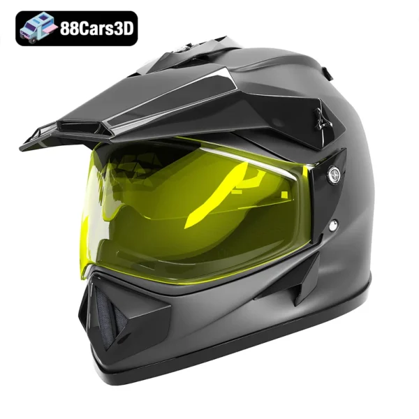 Off Road Helmet 3D Model Protective Gear for Rendering